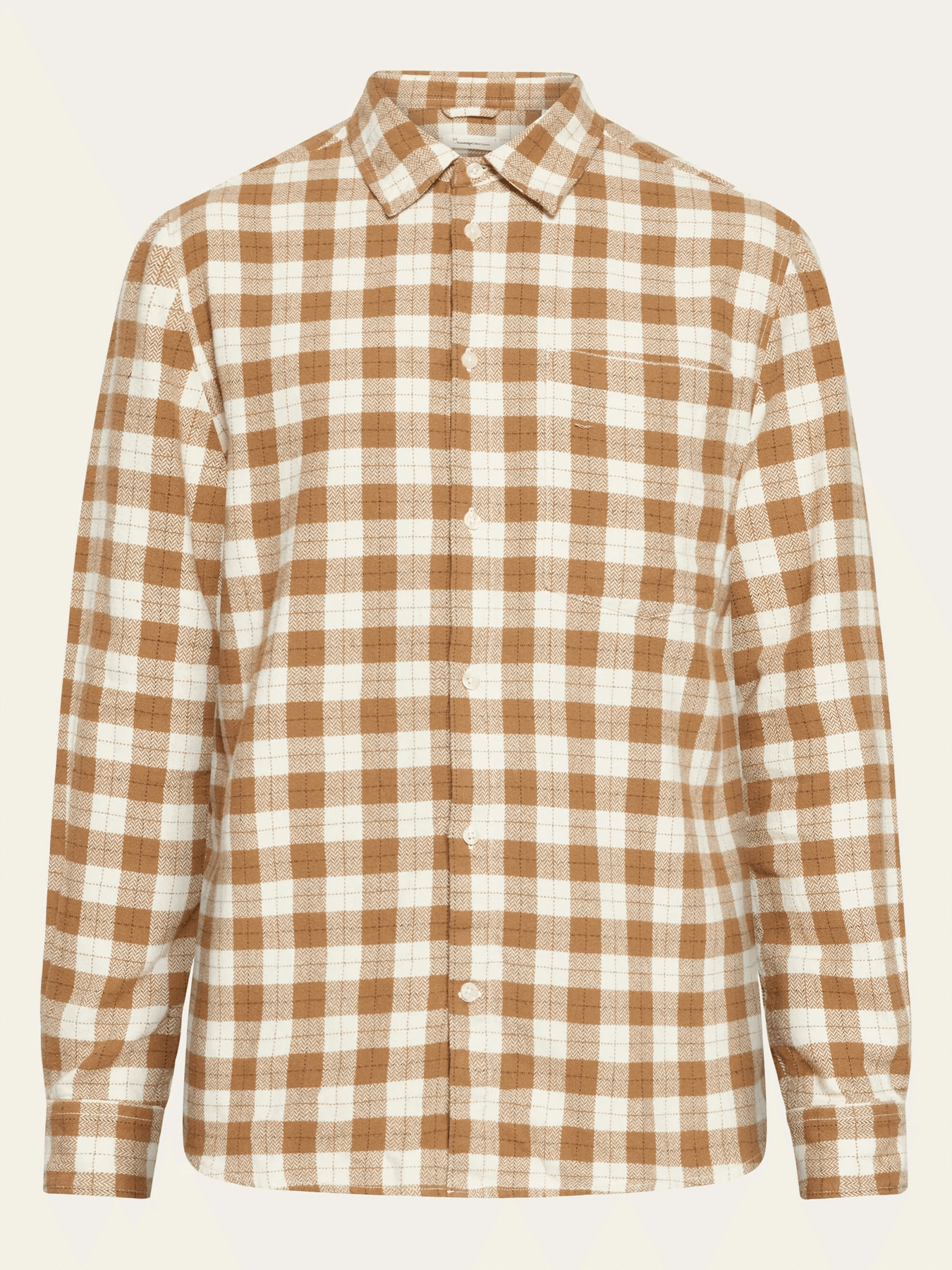 Massasia Brown Gingham Relaxed Fit Shirt